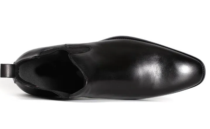 Новый стиль зимний Мартин Сапоги Высокое Качество Лодыжки Сапоги Натуральная Кожа Классика Черные Мужские Ботинки