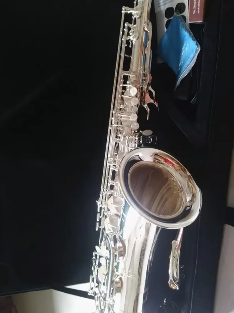 Silver B-Key 875Ex Saxofone Profissional Tenor All-Silver fez sentir confortável sentir um instrumento de jazz sax de nível profissional