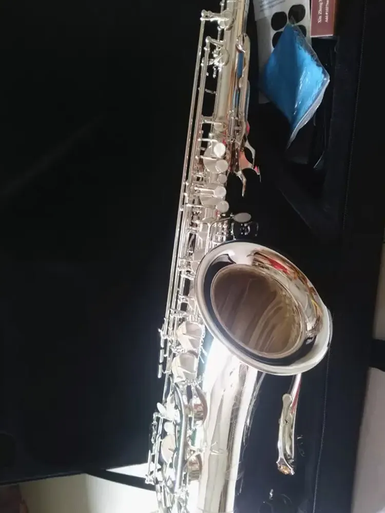 Srebrny b-key 875ex profesjonalny saksofon tenorowy Silver stworzył komfortowy czujesz się profesjonalny ton saksofonowy instrument jazzowy
