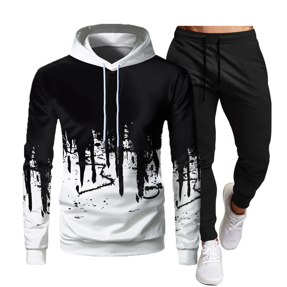 Designer Men Tracksuit Set Hoodies + Pants Set Mens Hooded Sweatshirt Sport Joggers Sweatpants Passar Male Jogging Suits