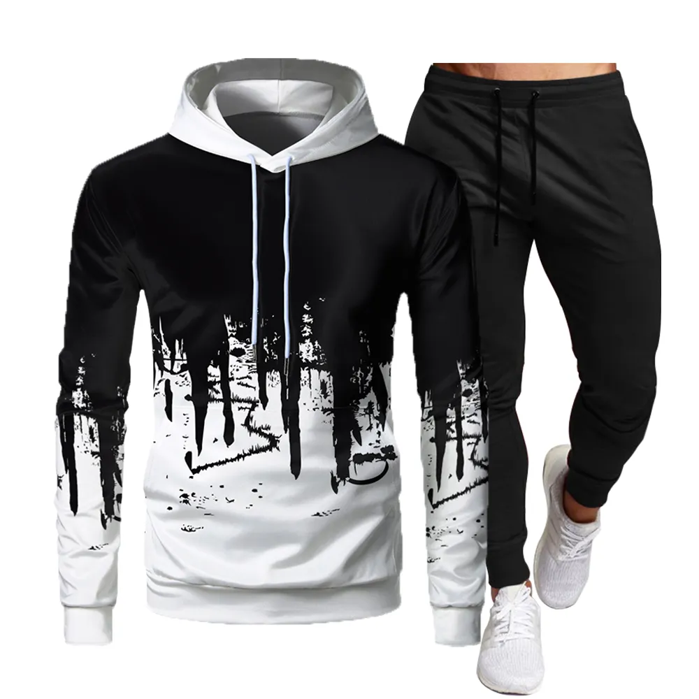 Projektanci mężczyźni Zestawy dresowe bluzy + spodnie 2 -częściowy zestaw męski bluza sportowa sporty joggery dresowe sukienki do joggingu męskie garnitury