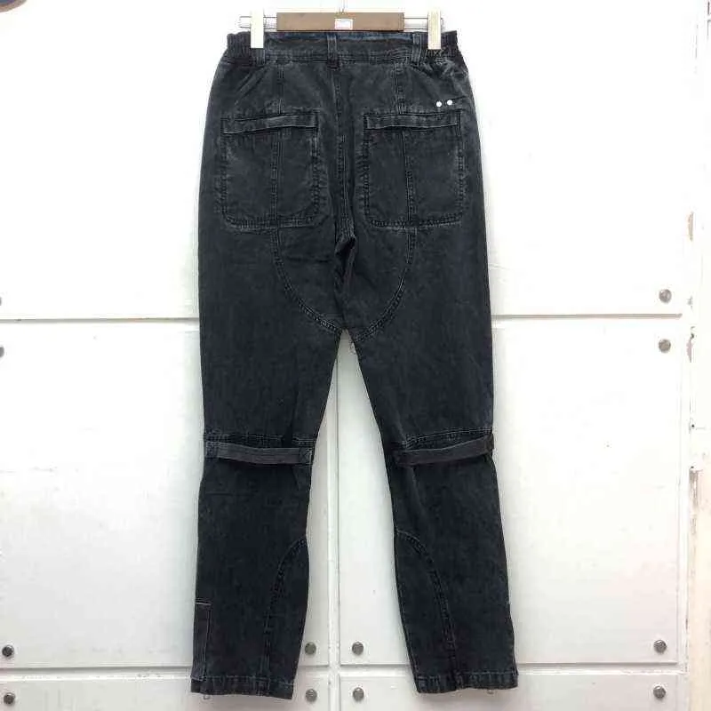Tvätt gör gamla dragkedja jeans män kvinnor bästa kvalitet tungt tyg unisex vintage jeans byxben t220721