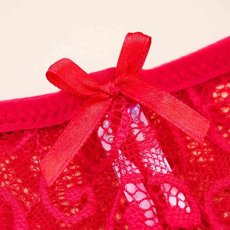 Full Lace Ladies Tanga Low Taille Sexy Unterwäsche Baumwollkreuz Frau Sumpf M-XL Fünf Farbe L220801