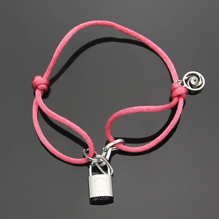 Замок хлопковой веревочный браслет мужские женские дизайнерские браслеты модные роскошные браслеты ювелирные изделия 223i