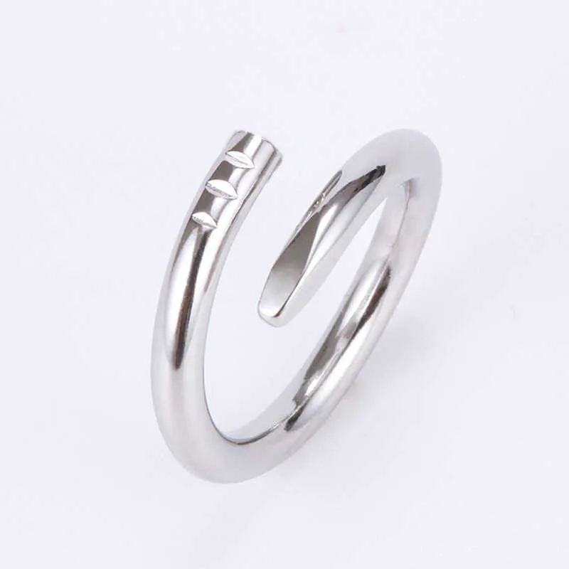 Love Ring Titanium Steel Single Nail Ring European and American Fashion Street Hip-hop Casual Couple Agdern Engagement Holiday G332U