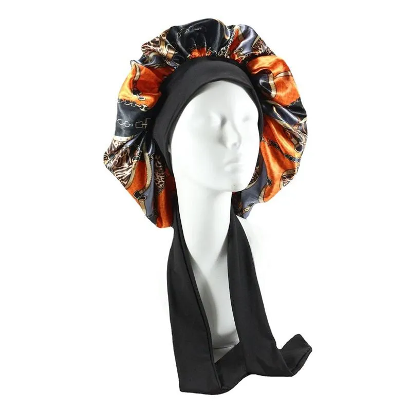 Cappello da donna in raso solido dormire berretto da notte la cura dei capelli berretto da notte donna uomo berretto unisex Bonnet De Nuit turbante da doccia 0426