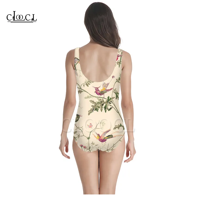 Vintage Little Floral Stampa 3D Ragazze Costume intero Costume da bagno Senza maniche Slim Costumi da bagno donna sexy Estate 220617