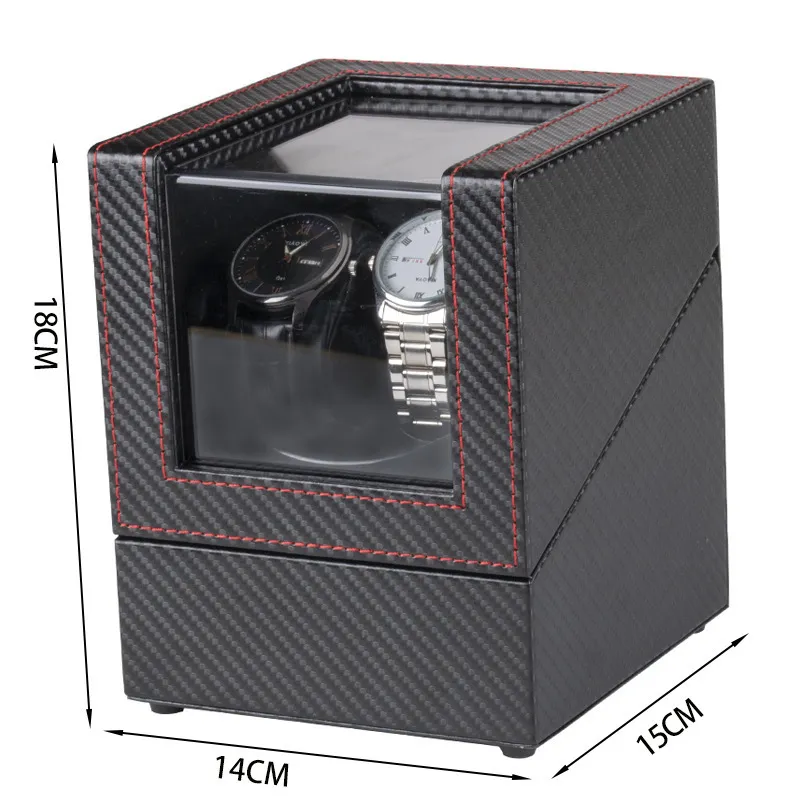 Serie Connection Automatisk Watch Winder Box Accessories Holder Display Mekaniska dubbelklockor Lagring av USB -laddning 220617