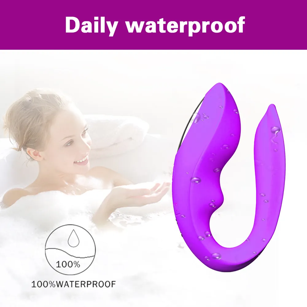 Wireless Vibrator Dual Motor U Shape Dildo G Spot Clit s Stimulation sexy Toy for Women Couple USB Rechargeable