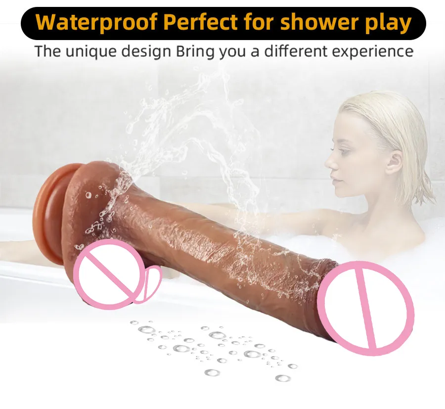 Vagina Orgasm Super Skin Soft Suction Cup Dildo Realistic Silicone Male Artificial Penis Dick Women Masturbator Adult18 sexy Toys