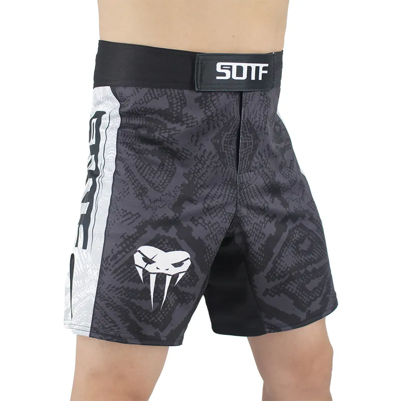 SOTF змеиные чешуйки, дышащие спортивные шорты для фитнеса, свирепые боксерские шорты для ММА, шорты для бокса, тайского бокса, тайского бокса, шорты для кикбоксинга, бокса 2219A