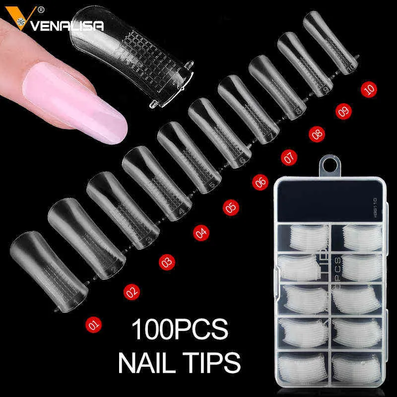 NXY Nail Gel Clear Fake Tips for Extension Art ificial Acrylic Tip Forms 0328