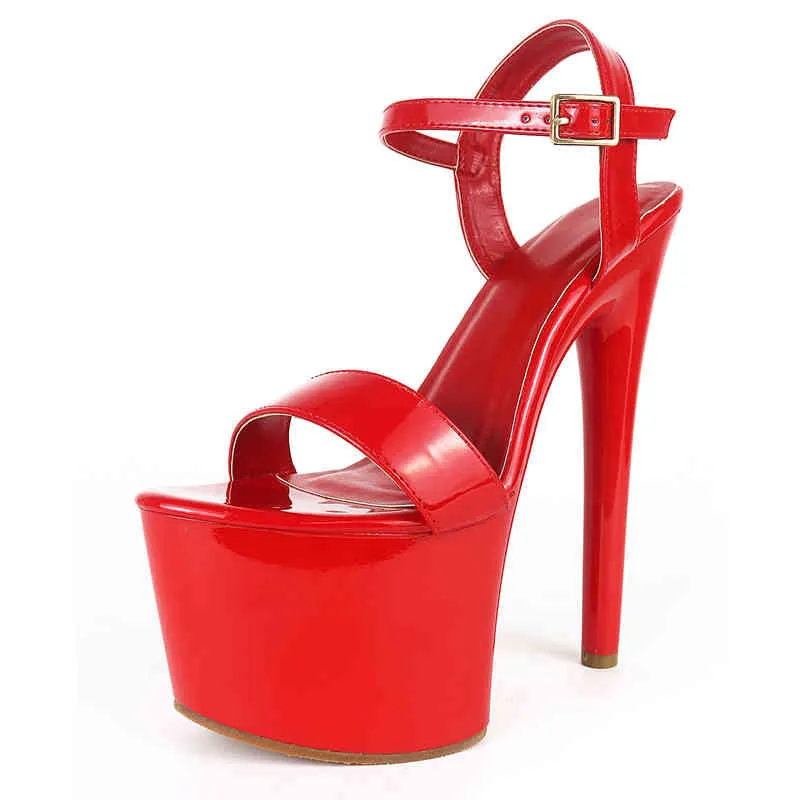 Sandaler Ribetini Sexy Brand Luxury Open Toe Platform Extrem High Heels Sommar Kvinnor Dans Proom Clubwear Solid Skor Kvinna 220402
