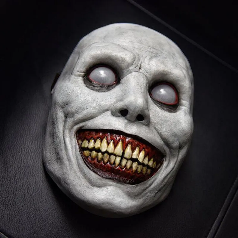 reepy Halloween Zombie Masque Sourire Démons Le Mal Cosplay Props Effrayant Réal Mascarade Fantôme Effrayant 220707