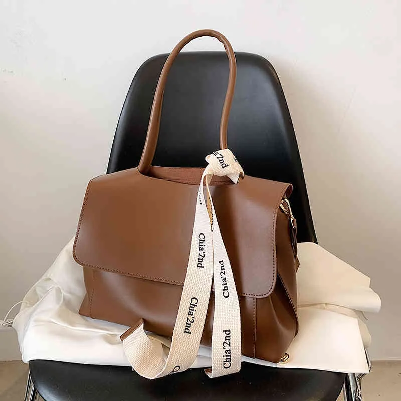 Purses Outlet bag large capacity solid color texture handbag 2022 new women's style sling one Shoulder Messenger Tote Bag