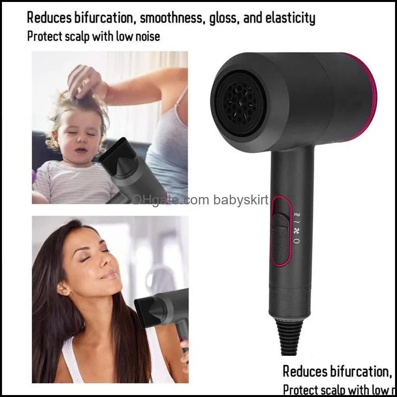 Winter Hair Dryer Negative Lonic Hammer Blower Electric Professional Hot &Cold Wind Hairdryer Temperature Hair Care Blowdryer
