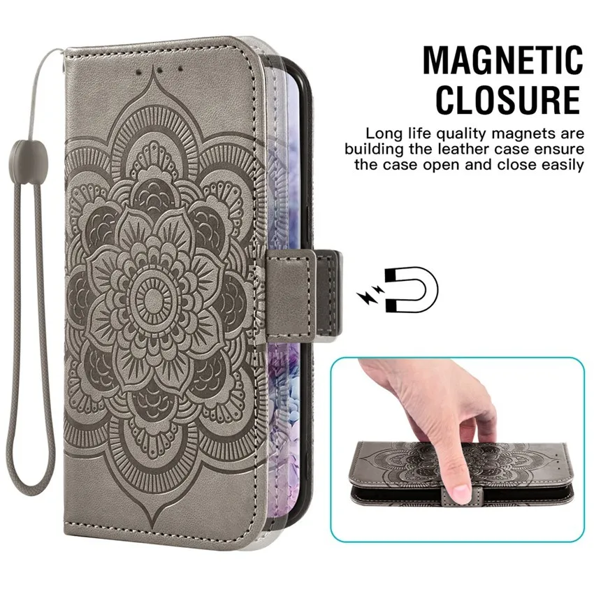 Brieftaschen-Hüllen für Samsung Galaxy S9 Plus S8 S8Plus S6 S7 Edge S5 S4 S3 Fundas Capa Kartentasche mit Lanyard Geldbörse Ständer Flip Cover