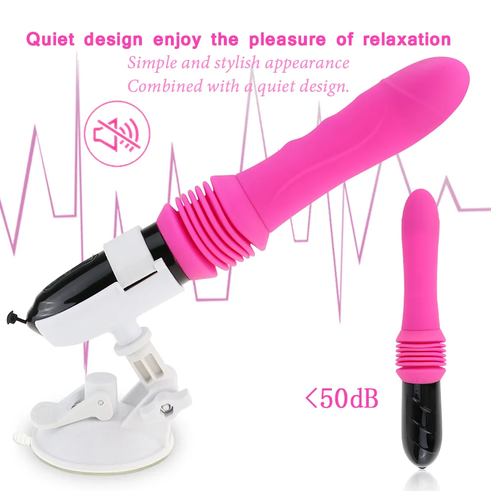 Massage upp och ner rörelse sexmaskin kvinnlig dildo vibrator kraftfull hand automatisk penis med sugkopp sexleksaker för WO4133777