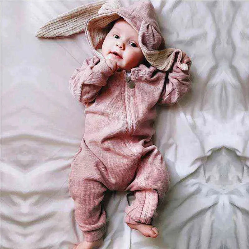 Baby Rabbit Rompers for Girls Autumn zimowe ubrania kombinezon Halloween kostium nowonarodzony chłopcy odzież L2208089920577