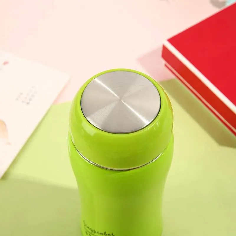 Tazza da donna Mini Youth Thermos in acciaio inossidabile a doppio strato Vita sottile Regalo con apertura ad acqua personalizzato 220621