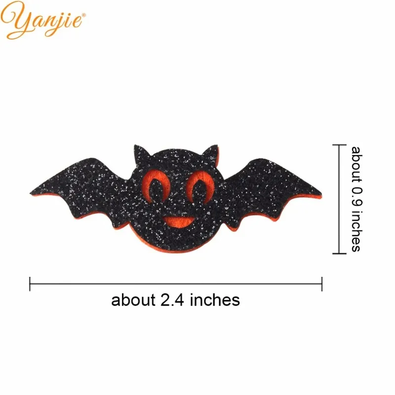 12 Style Glitter Halloween Skull Bat Duch Dypkkin Filc podkładki dla dzieci dziewcząt D 220822