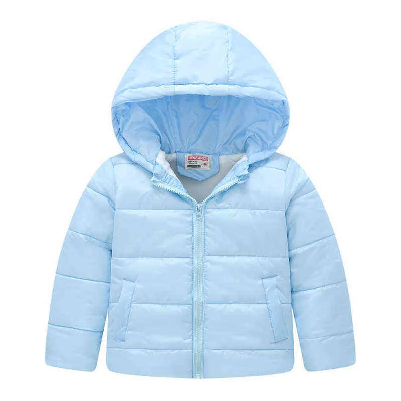 Autumn Winter Children Hooded Down Jackets Toddler Girl Zipper Jacket Outerwear Warm Jacket Children Jackets Baby Boy Clothing J220718