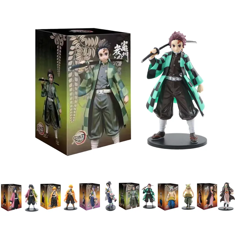 Demon Slayer Kimetsu No Yaiba Figuur Tomioka Giyuu Hashibira Inosuke Kamado Tanjirou Nezuko Zenitsu Figurine Anime Action Figuur 220809