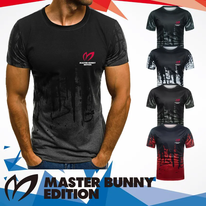 Summer Fashion Master Bunny Camicia pullover con bottoni stampati Camicia da uomo manica corta da golf slim fit Abbigliamento da uomo 220623