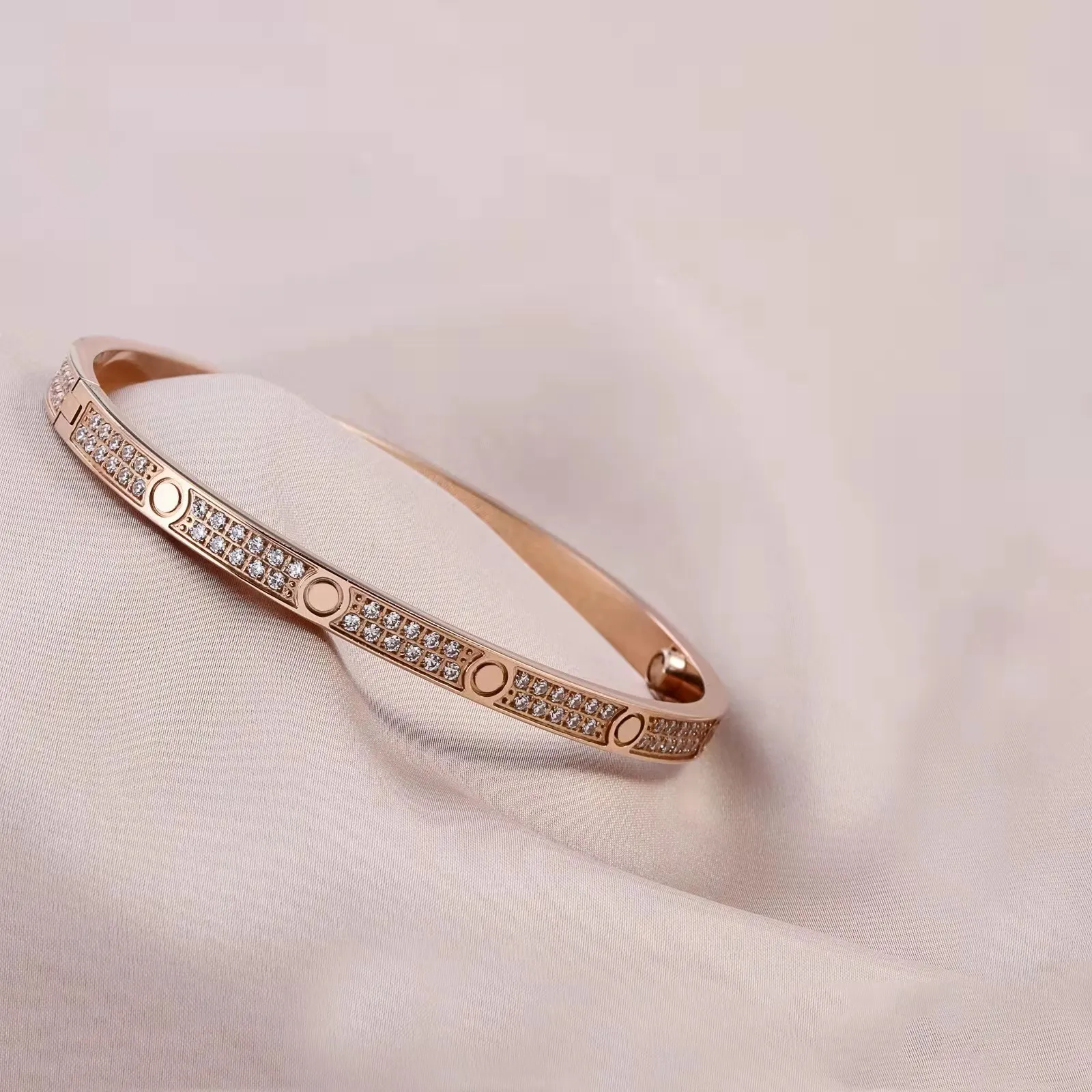 Bracelet d'amour en diamant à 2 rangées de 5mm, de luxe, classique, de styliste, avec tournevis, à la mode, bijoux de Couple pour femmes, 238e