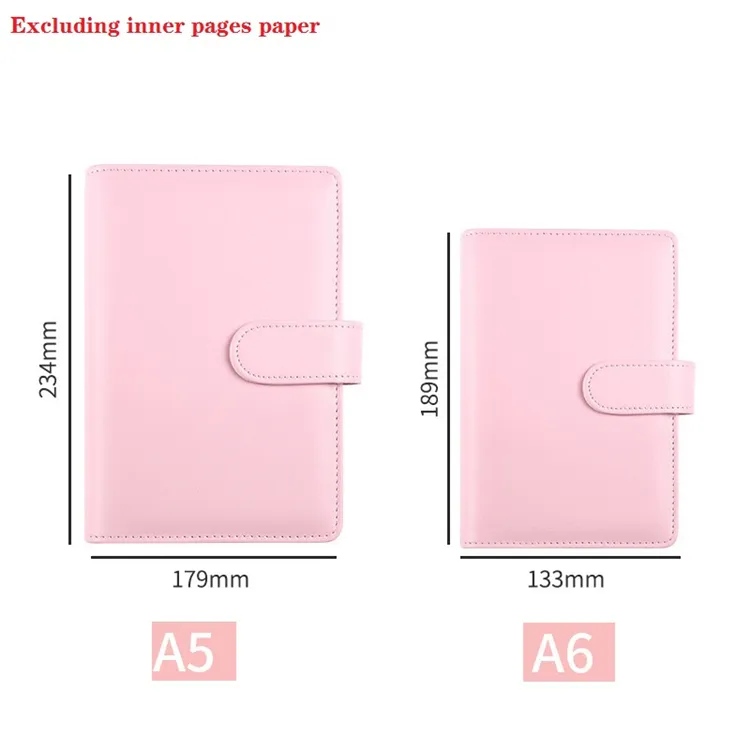 Home A6 Notebook Binder Business Office Planner Agenda strumenti Blocchi note Copertina in pelle PU a colori ZC1179