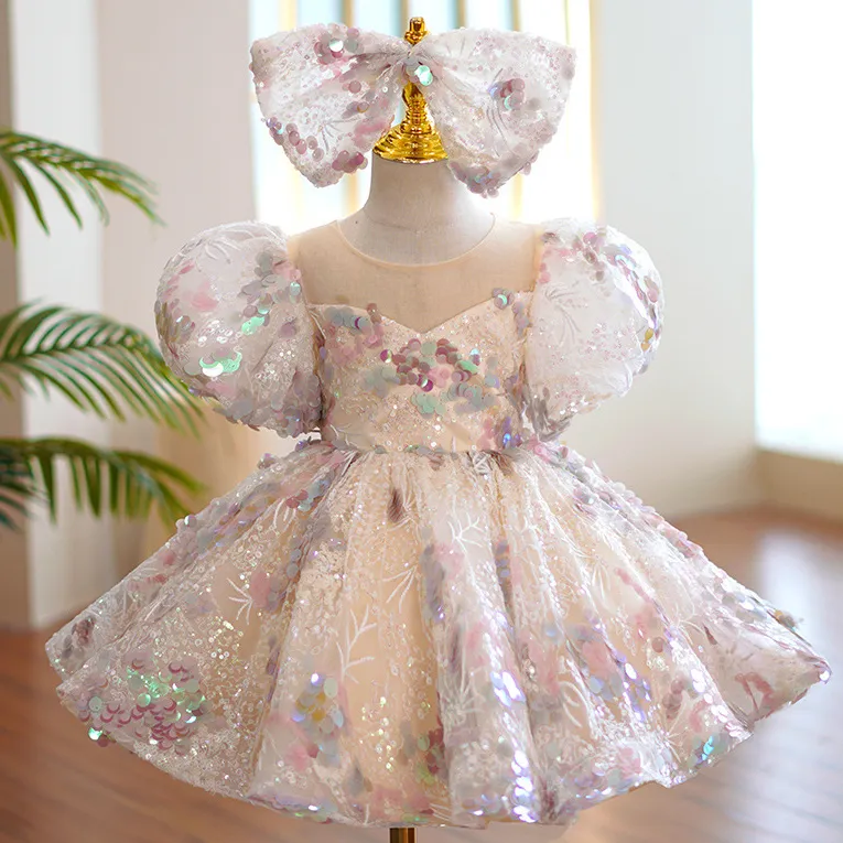 2020 urocze sukienki z kwiatami o szyi koronkowe aplikacje z koralikami 3D kwiat dziewczyna konkursowe suknie