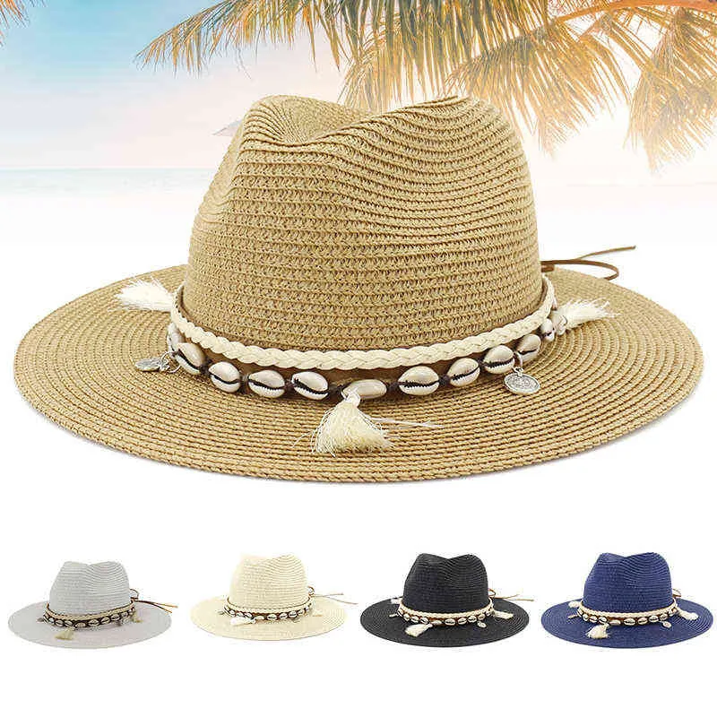 Vacation Concave Straw Hat with String Mexican National Style Breathable Wide Brim Tomboy Cap for Outdoor Beach Summer LXH G220301