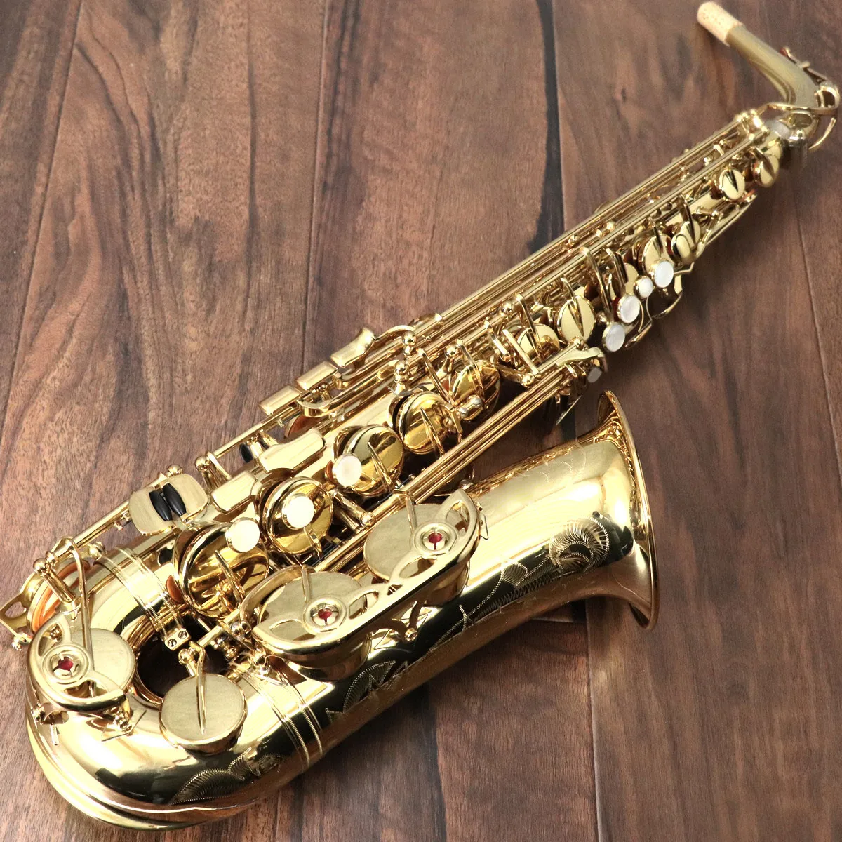 النحاس المطلي بالذهب المطلي بالذهب Alto Saxophone الأصلي 875 من طراز واحد إلى واحد نغمة من الدرجة الاحترافية