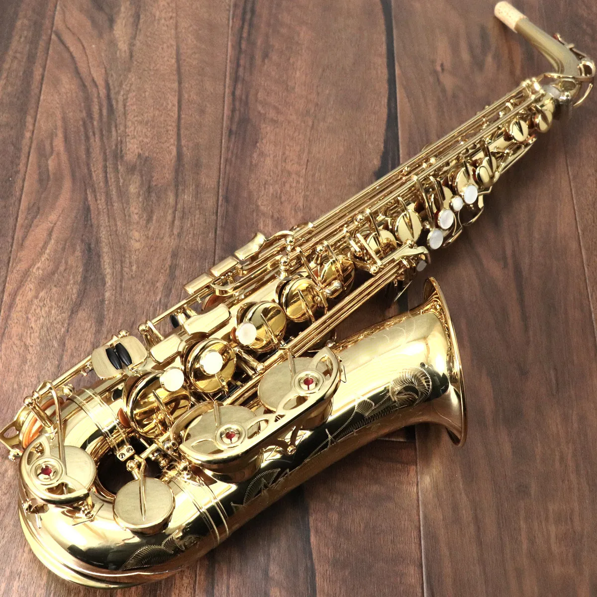 Messing vergoldetes Es-Altsaxophon Original 875 Eins-zu-eins-Strukturstil, professionelles Altsaxophoninstrument mit Klang