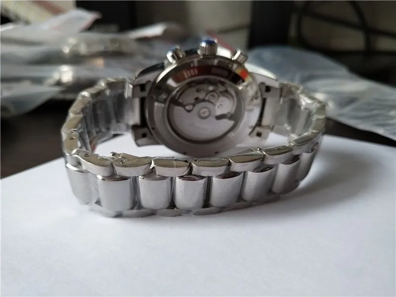 High quality mechanical watch for man automatic watches stainless steel wristwatch Transparent Glass Back CP7293e