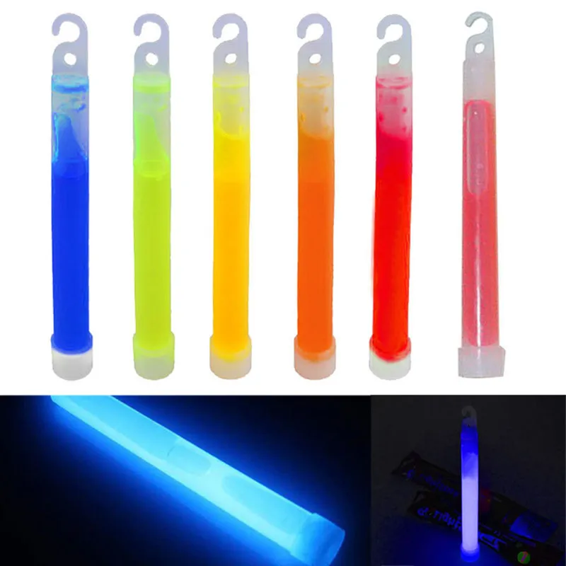 / 6 pouces multicolore Glow Stick chimique bâton lumineux Camping décoration d'urgence Clubs de fête fournitures chimique fluorescente 224807067