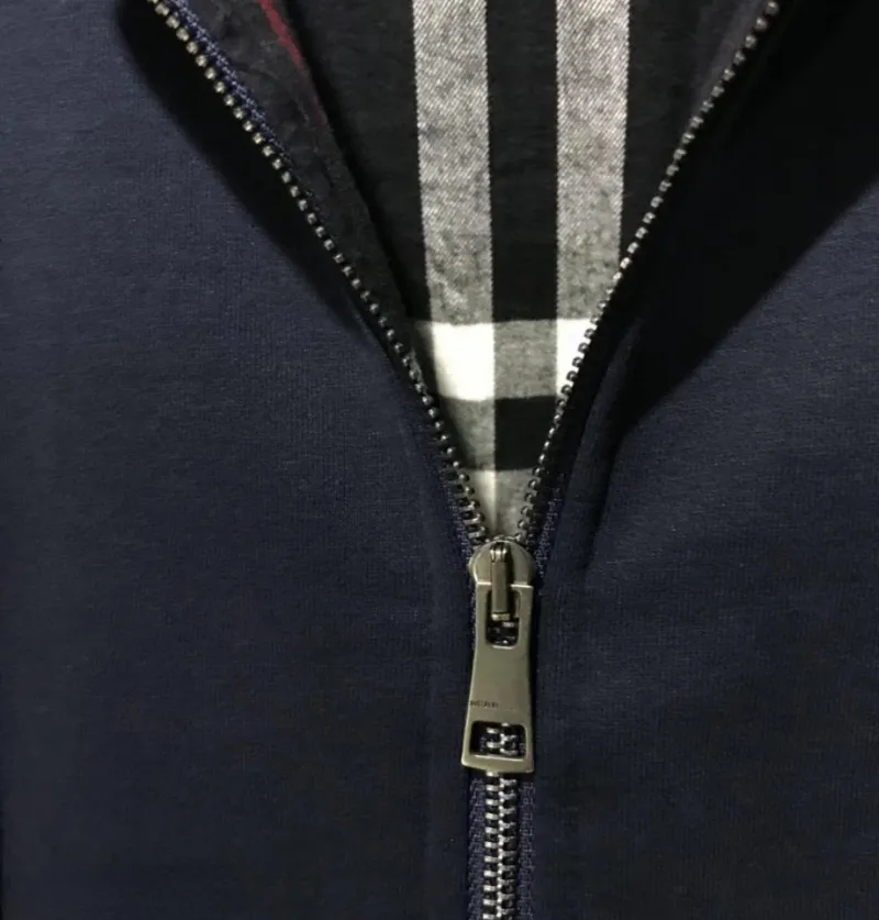 デザイナーパーカー格子縞の刺繍ポケット太りすぎのファブリックセーターブランドパーカーカーディガンコート