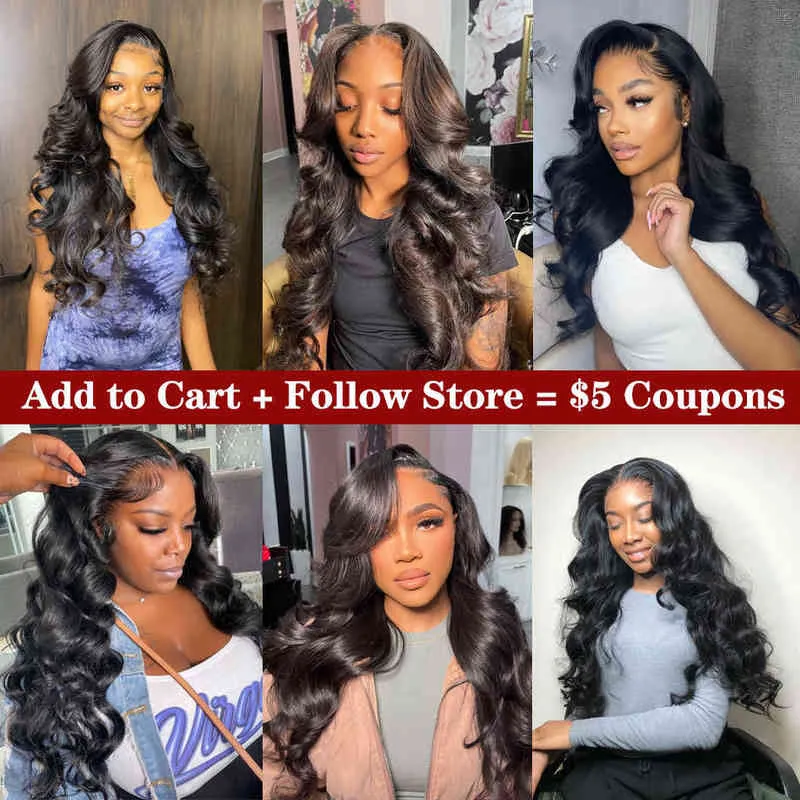 Nxy Hair Wigs 13x4 Body Wave Lace Front Pre Plucked Brazilian for Women Glueless Hd Transparent Water Wavy 30 40 Inch Human 220609