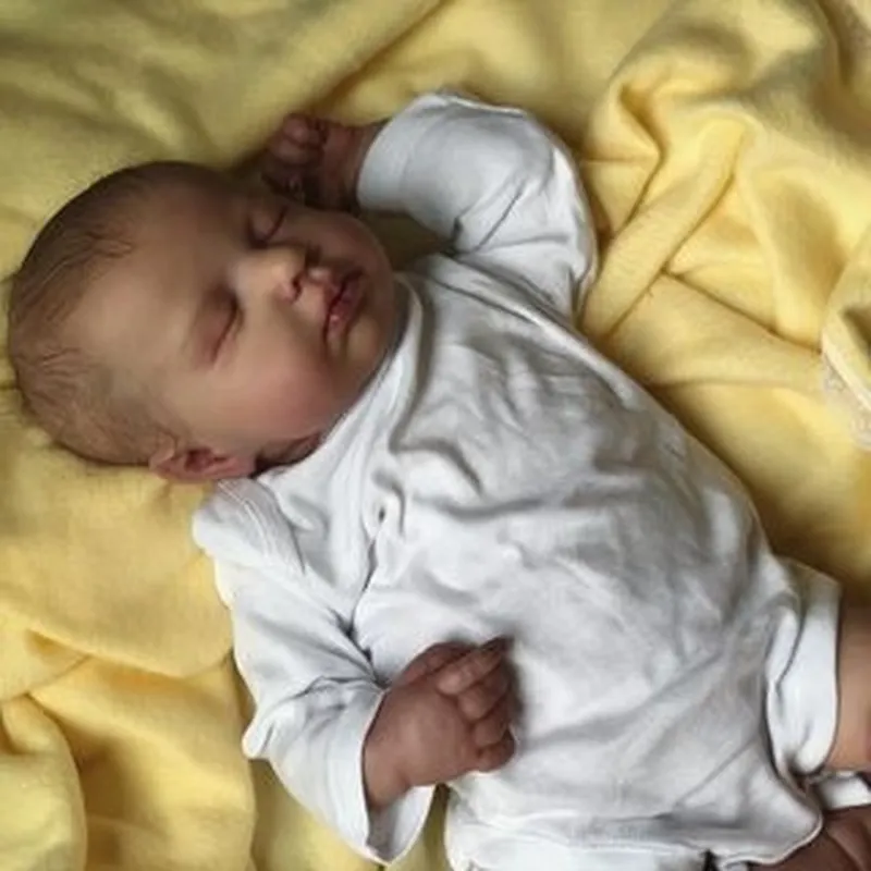 19inch Bebe Doll Reborn Limited Edition Loulou Sleeping born Lifelike Soft Real Touch Cuddly Baby 220505