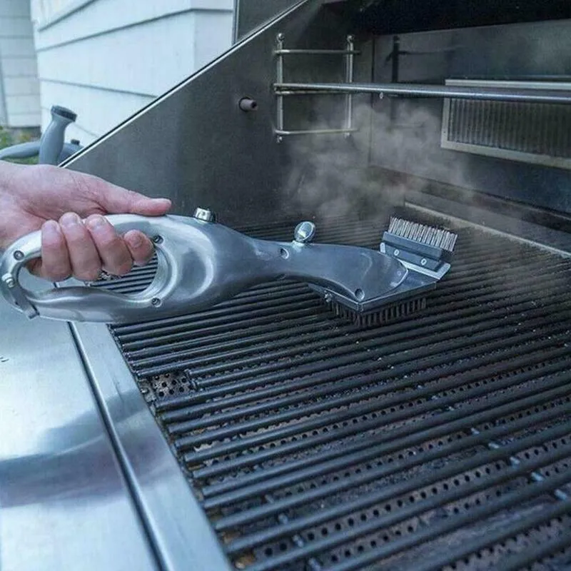 الشواء شواء تنظيف الفرشاة أداة البخار المحمولة أو إكسسوارات الغاز BBQ Cleaner Kitchen 220813