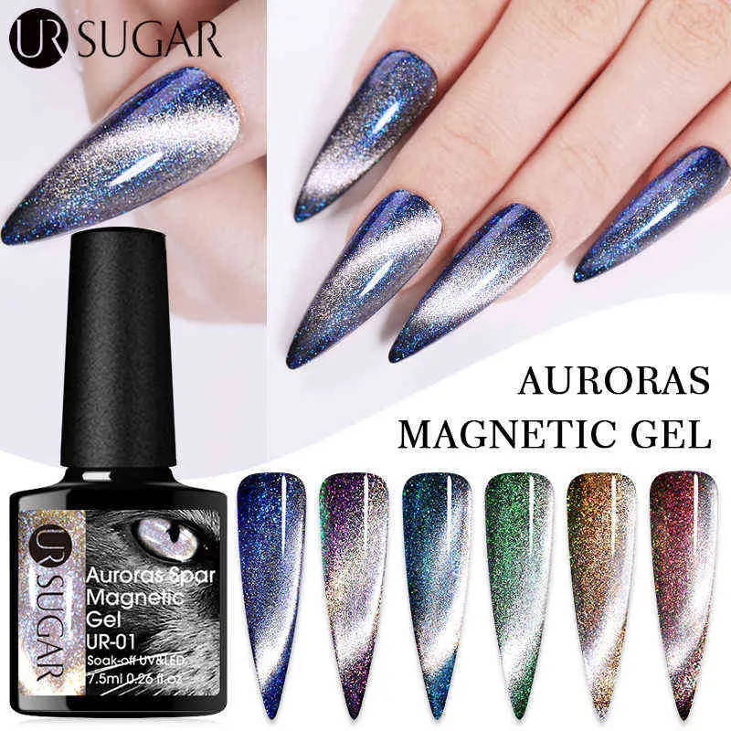 NXY Nail Gel 7 5ML 9D Magnetisk Cat Polska Auroras Snowlight Shining Laser Soak Off UV Base Top Art 0328