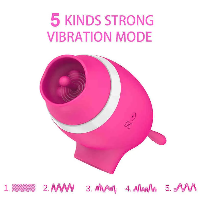 NXY vibratori stimolatore della vagina e cltoris donna vibratore succin pezn silicone 5 frequenze sesso orale giocattolo sessuale lamer 0408