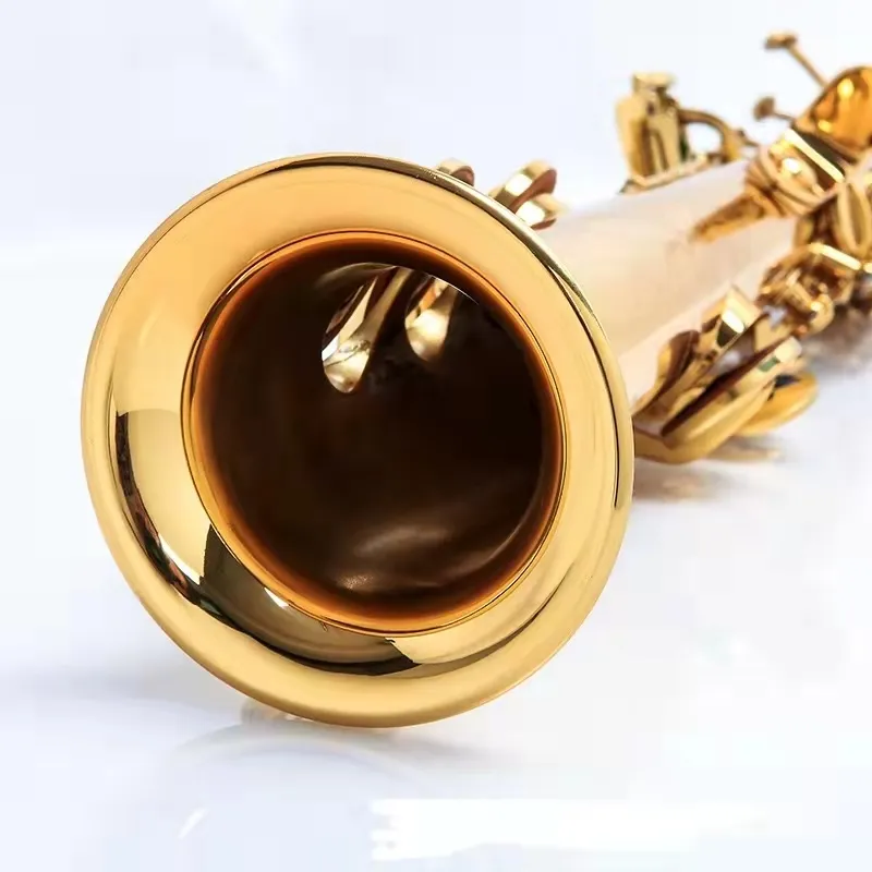 Professional Performance Grade Lacked Gold Mässing Sax Soprano B Flat Saxophone High Quality Professional High Sax