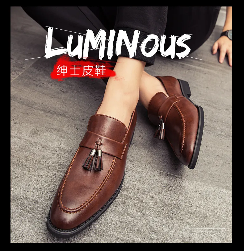 Zapatos de hombre Tallas grandes Zapatos italianos Tendencia Vestido de hombre Cuero Conducción Diseñador Mocasines de hombre Casual Hombres Moda Formal