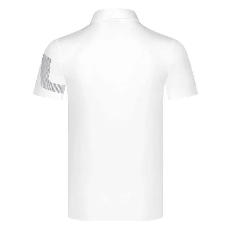 الربيع الصيف ملابس رجالية قصيرة الأكمام الجولف القمصان الأسود أو الأبيض الألوان JL في الهواء الطلق الترفيه بولو قميص رياضي 220328