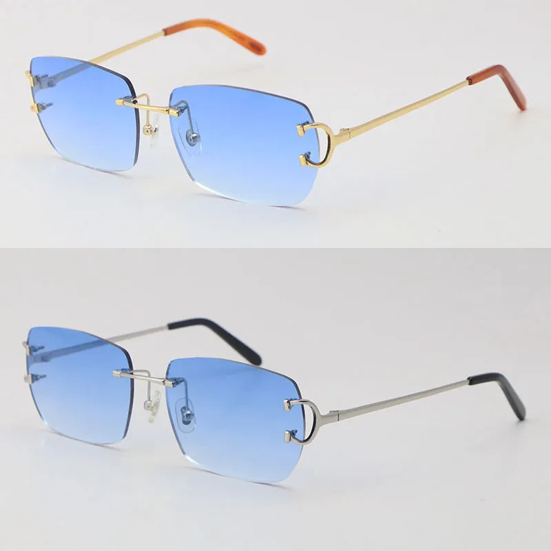 Yeni Model Lens Metal Rimless Moda Güneş Gözlüğü Erkek CT00920 Sürüş Gözlükleri C Dekorasyon Yüksek Kaliteli Tasarımcı 18K Altın Çerçeve UV43171