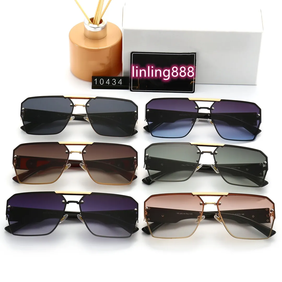 Женские солнцезащитные очки для женщин и мужчин, мужские солнцезащитные очки 10434, модный стиль, защищающие глаза, линзы UV400, высочайшее качество с чехлом257e