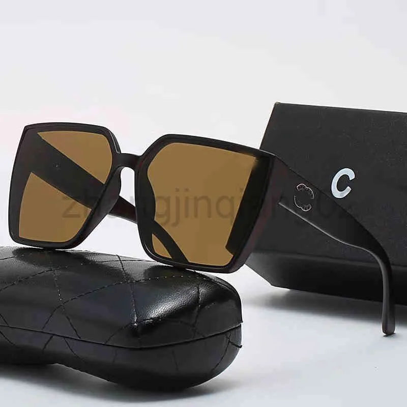 Designer cc Channel Sunglass Cycle Luxurious Fashion Woman Mens Diamond Square Sunshade Crystal Shape Sunglasses Full Package2559