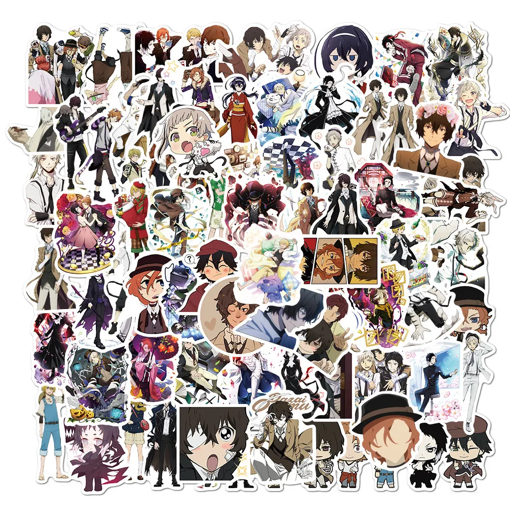 Novo À Prova D 'Água 10/30 / 50/Anime Bungo Stray Cães Adesivos Carro Skate Motocicleta Laptop Telefone Telefone Graffiti Decalque Kid Toy Sticker Adesivo