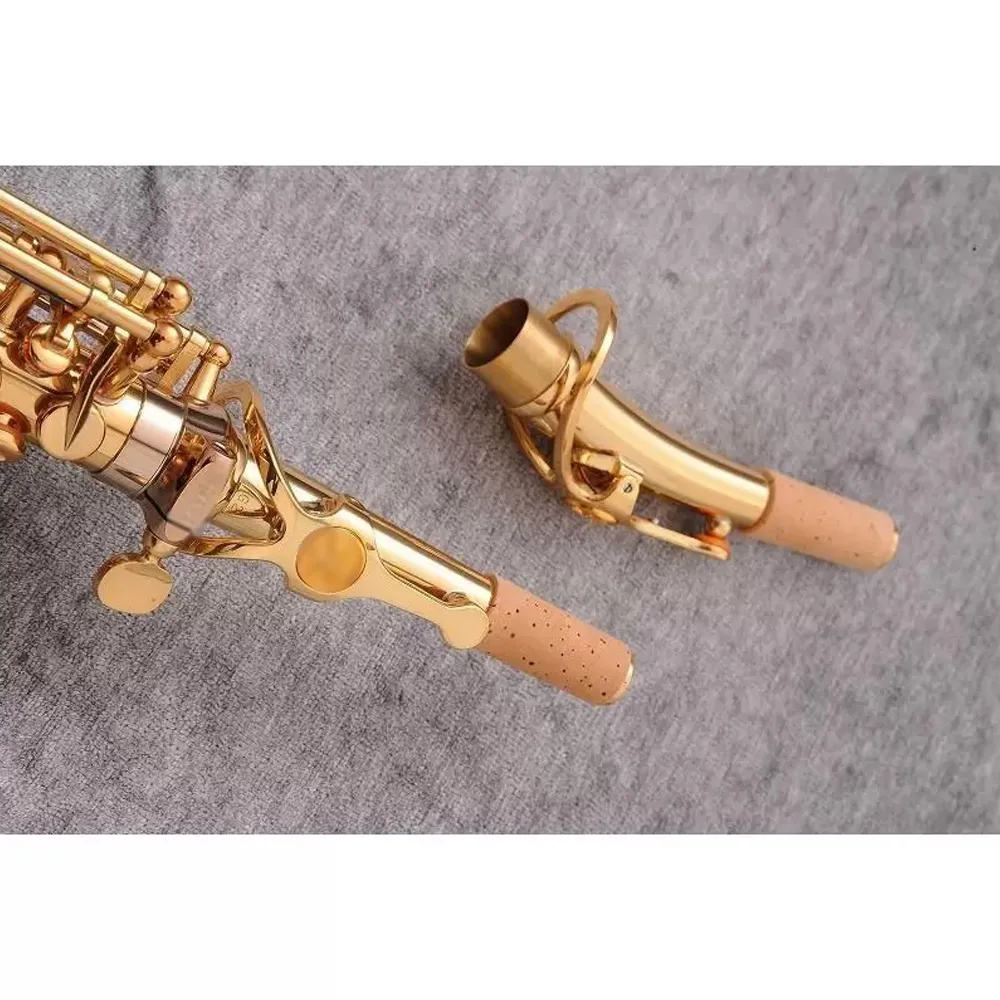 Goud Bb professionele sopraansaxofoon YSS-875EX originele een-op-een structuur stijl messing vergulde saxo sopraan